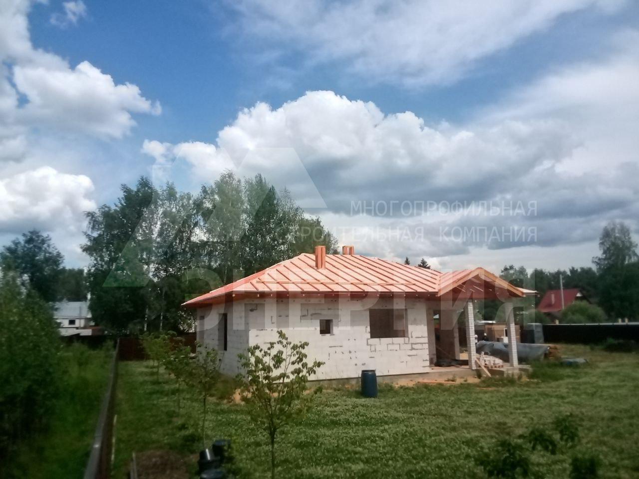 Устройство крыши на объекте в д.Слобода
